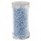Bugle beads, pearl blue - 2.5 mm