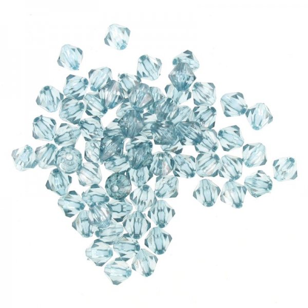 Small double cone faceted beads dark green