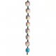 Fashion strung beads, blue Owl