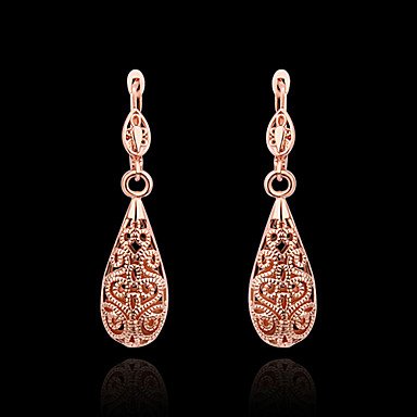 Female zircon earrings, zircon, platinum-plated gold, silver fashion