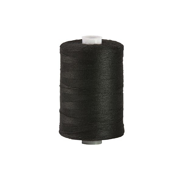Polyester thread, black Thousand, Meter