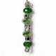 Fashion strung beads, black and green, 9PC