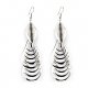 Women earrings, titanium steel, silver