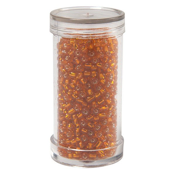 Seed beads, orange, Size 8